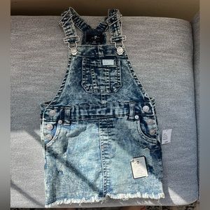 7 For All Mankind Baby Girl Denim Overall Dress Romper